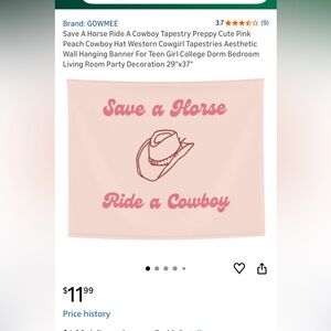 Pink Western Themed Tapestry